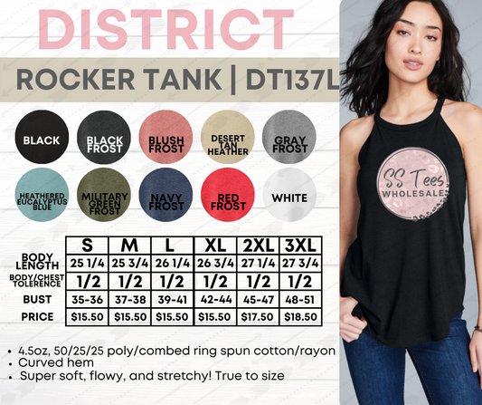 Custom District Tri Rocker Tank Top