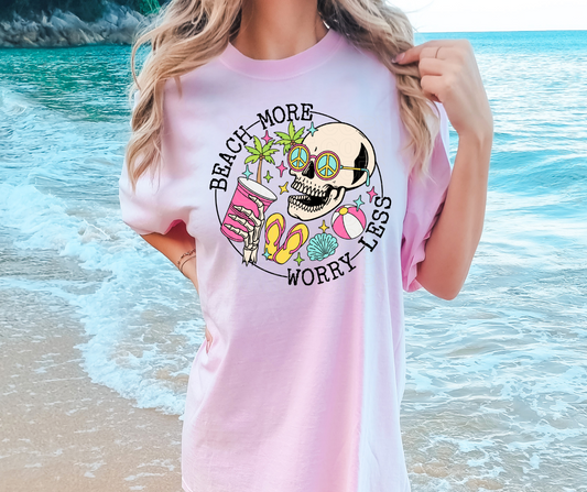 Beach More Worry Less Graphic Tee