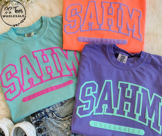 SAHM University PUFF Graphic Tee