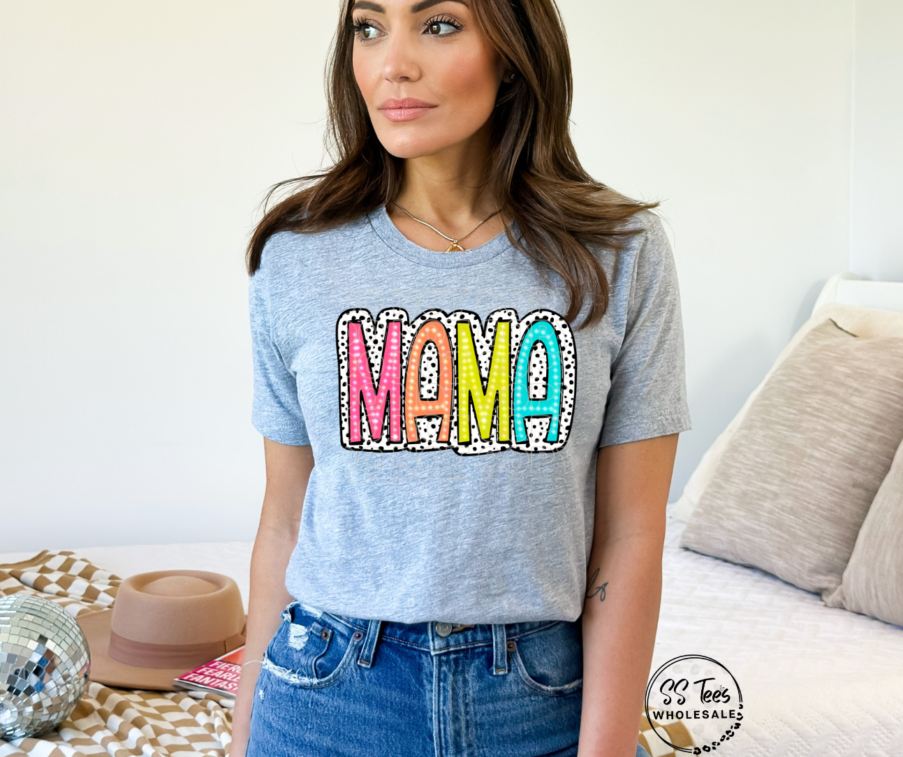 Mama Dalmation Dot Graphic Tee