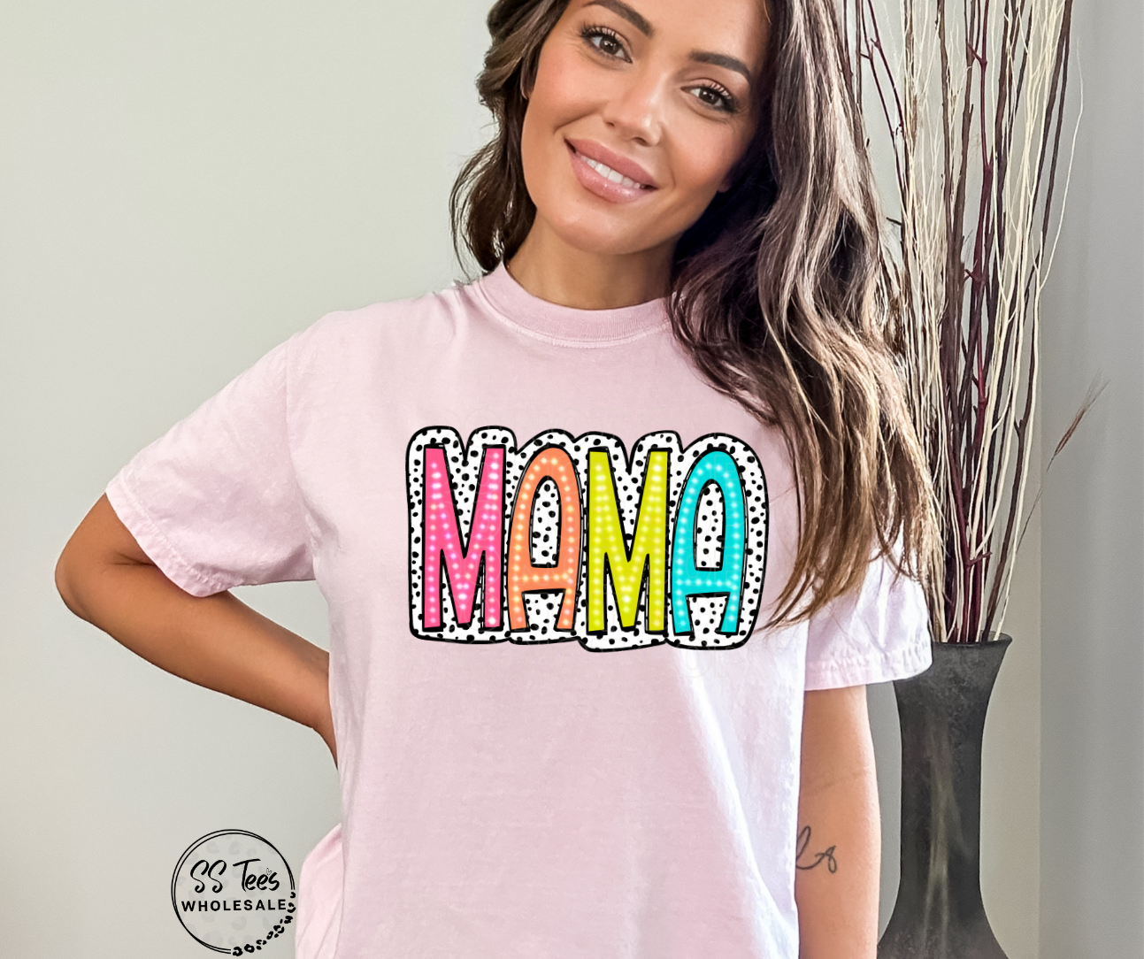 Mama Dalmation Dot Graphic Tee