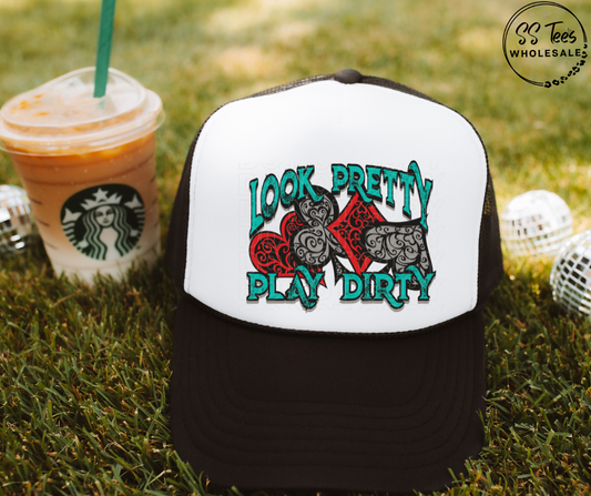 Look Pretty Play Dirty Foam Trucker Hat